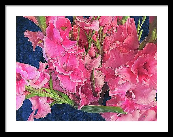 Pink Gladiolas - Framed Print