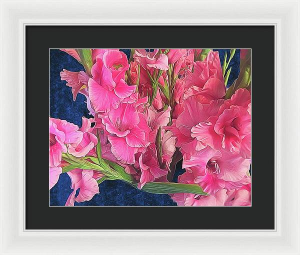 Pink Gladiolas - Framed Print