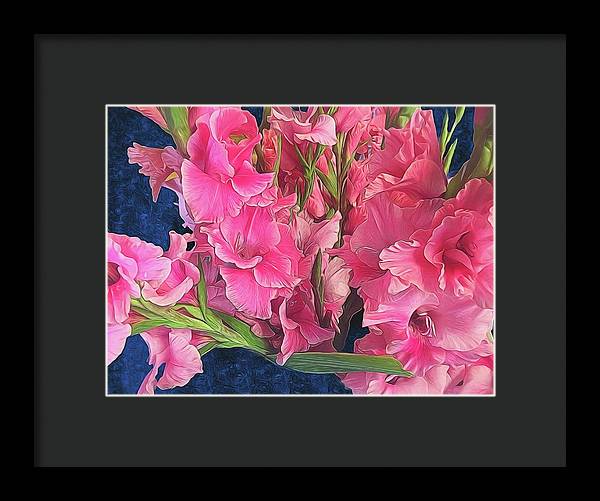 Pink Gladiolas - Framed Print