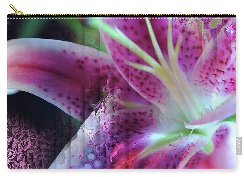 Pink Lily Abstract - Carry-All Pouch