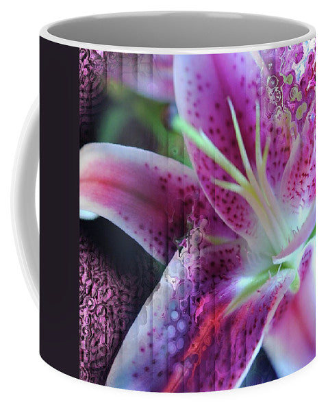 Pink Lily Abstract - Mug
