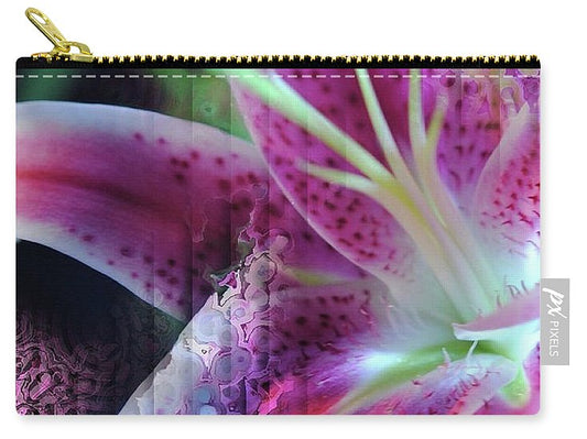 Pink Lily Abstract - Carry-All Pouch