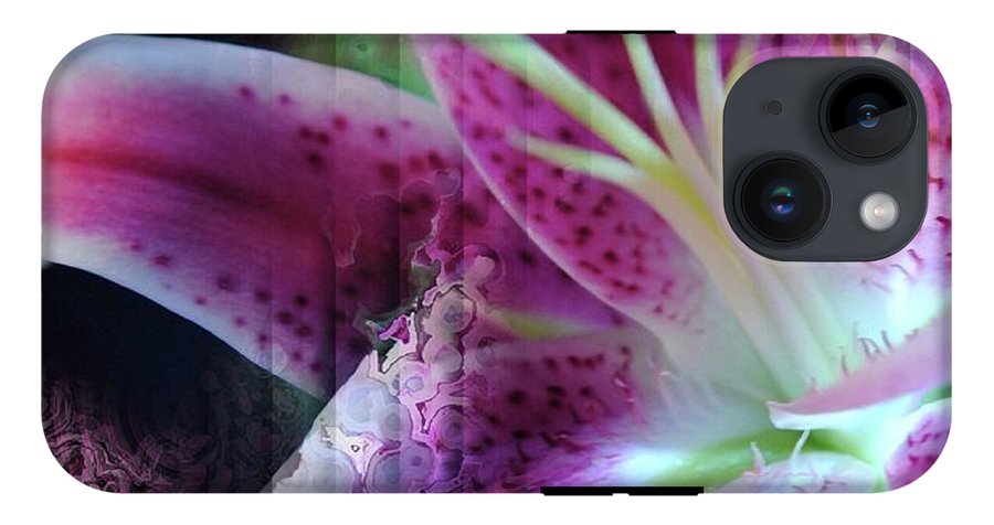 Pink Lily Abstract - Phone Case