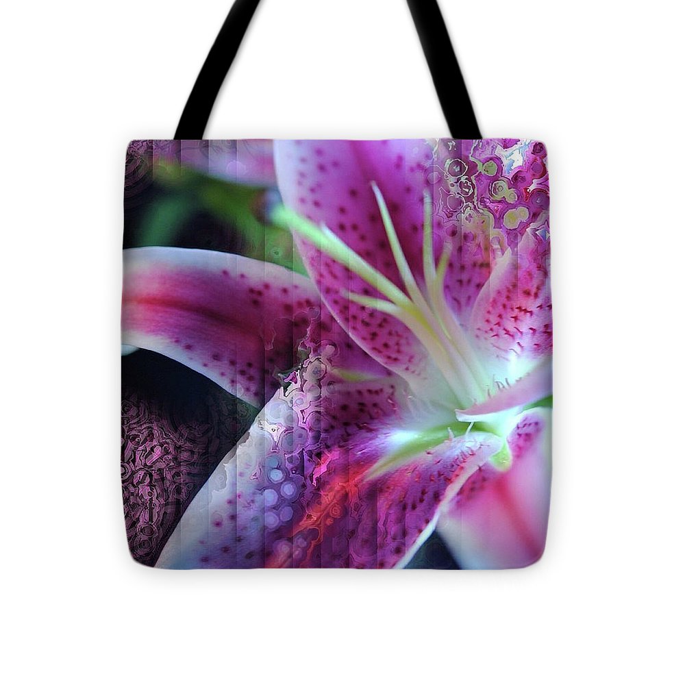 Pink Lily Abstract - Tote Bag