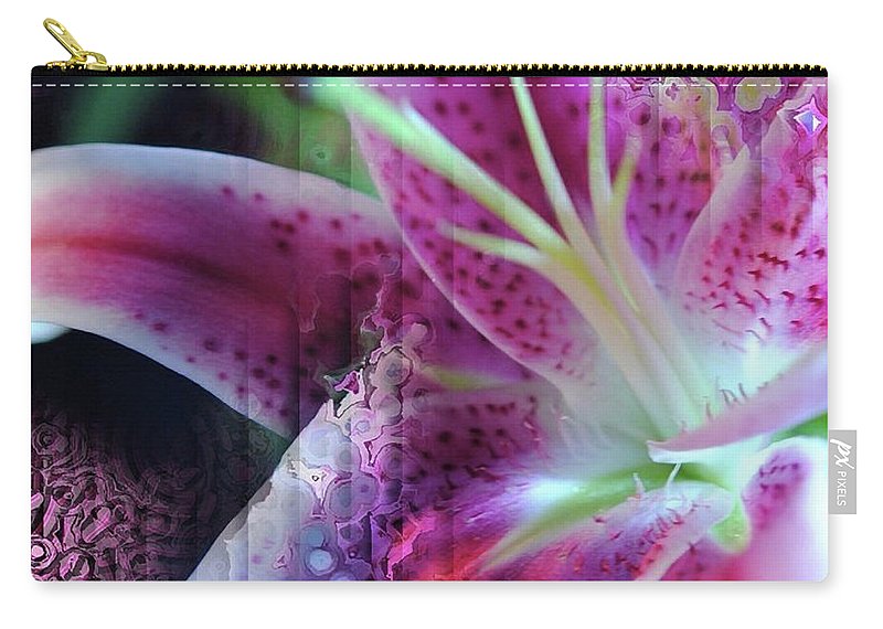 Pink Lily Abstract - Carry-All Pouch