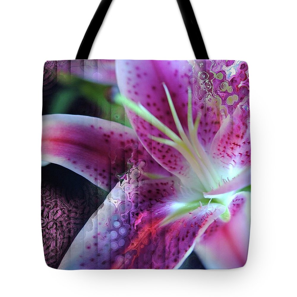 Pink Lily Abstract - Tote Bag