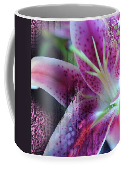 Pink Lily Abstract - Mug