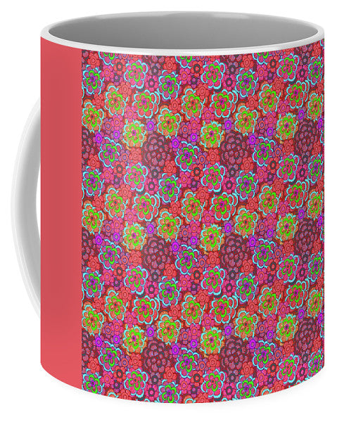 Pink Retro Flowers - Mug