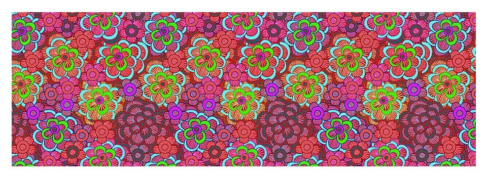 Pink Retro Flowers - Yoga Mat