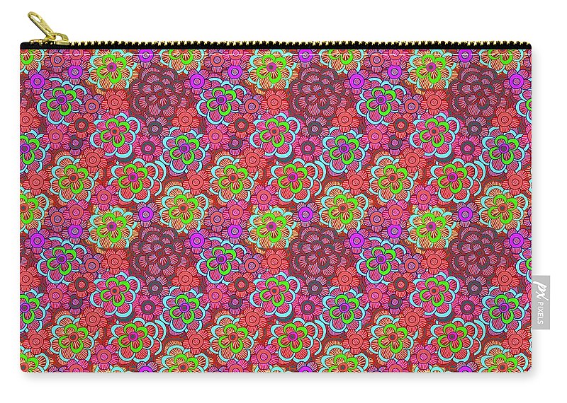 Pink Retro Flowers - Carry-All Pouch