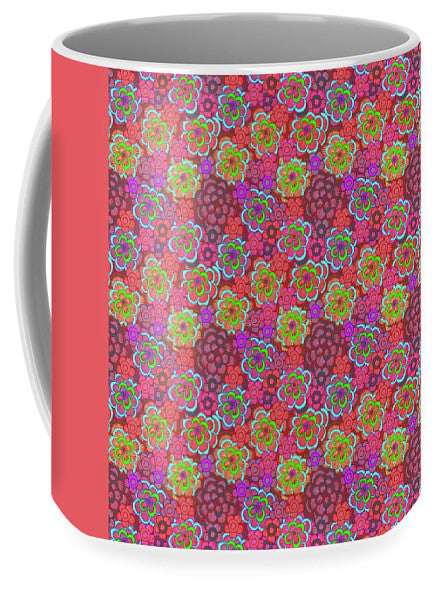 Pink Retro Flowers - Mug