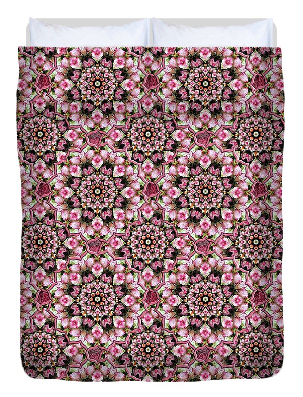 Pink Rose Kaleidoscope - Duvet Cover