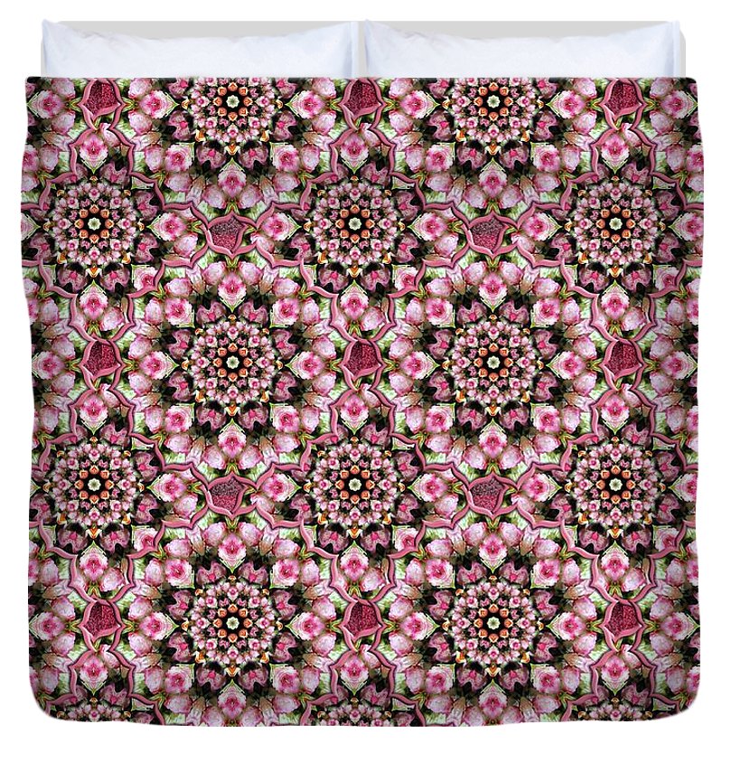 Pink Rose Kaleidoscope - Duvet Cover