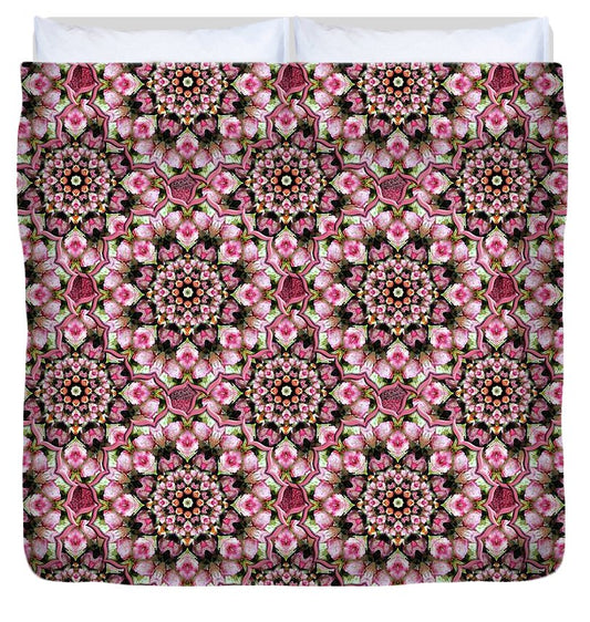 Pink Rose Kaleidoscope - Duvet Cover