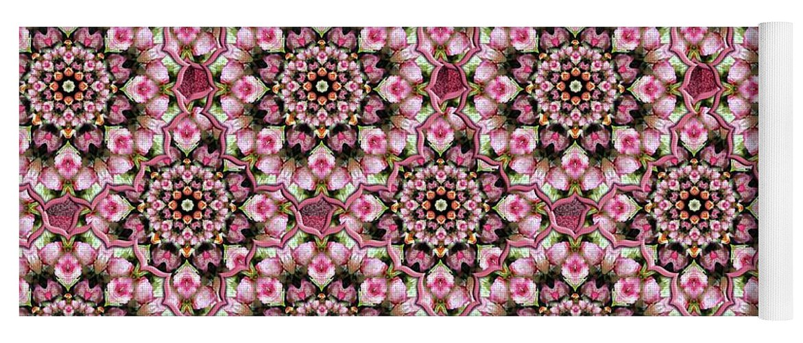 Pink Rose Kaleidoscope - Yoga Mat