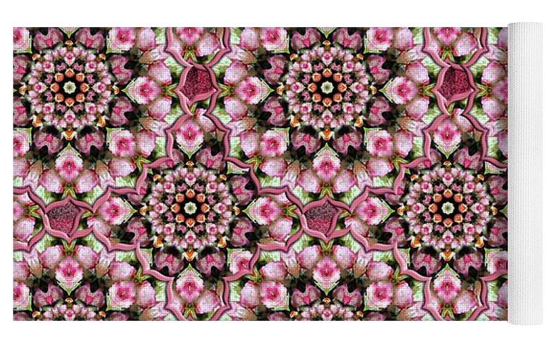 Pink Rose Kaleidoscope - Yoga Mat