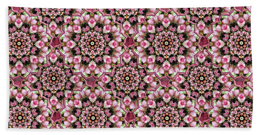 Pink Rose Kaleidoscope - Beach Towel