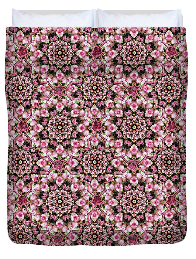 Pink Rose Kaleidoscope - Duvet Cover