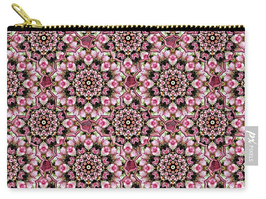 Pink Rose Kaleidoscope - Carry-All Pouch