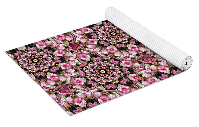 Pink Rose Kaleidoscope - Yoga Mat