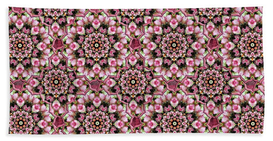 Pink Rose Kaleidoscope - Bath Towel