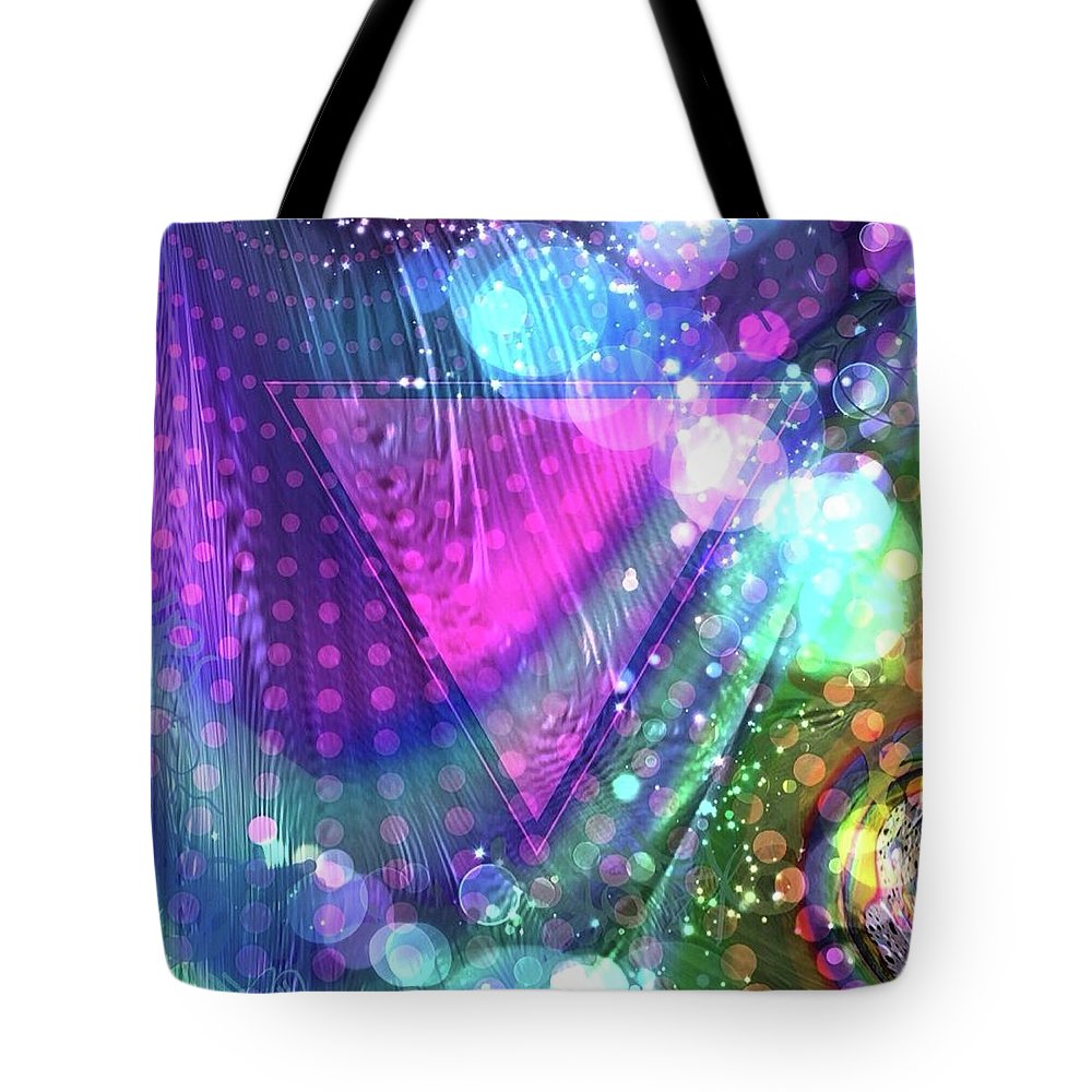 Pink Triangle Fractal - Tote Bag