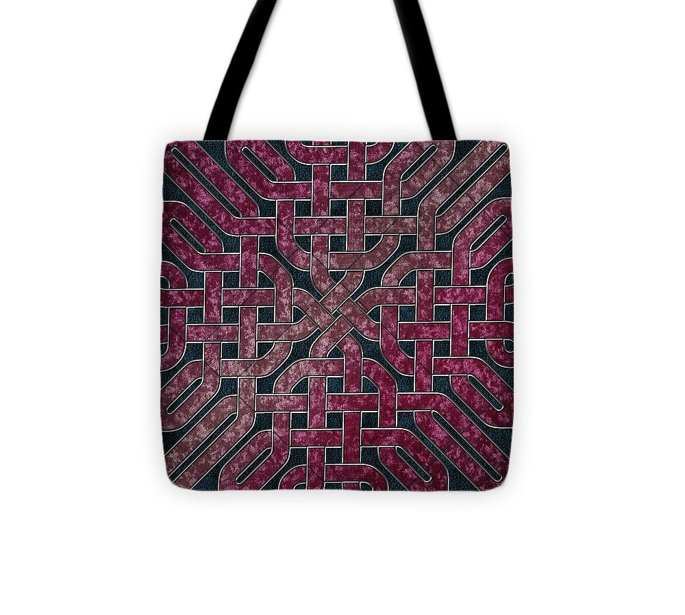 Pink Velvet Celtic Knot Square - Tote Bag