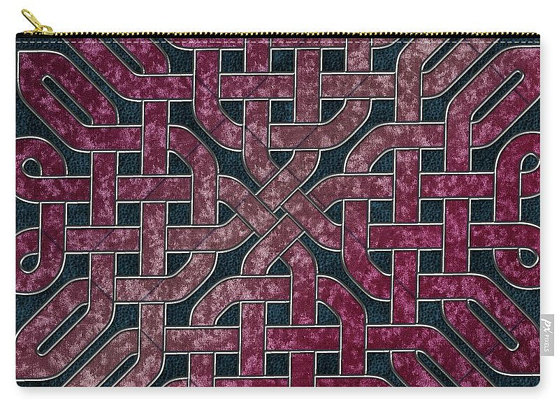Pink Velvet Celtic Knot Square - Carry-All Pouch