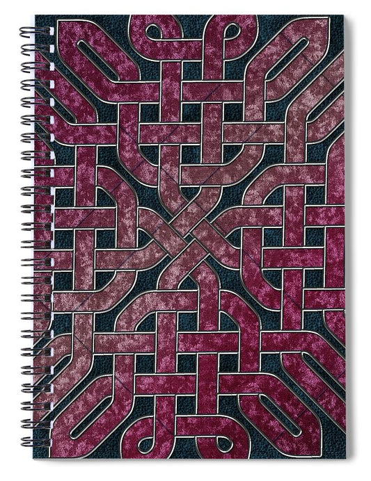 Pink Velvet Celtic Knot Square - Spiral Notebook