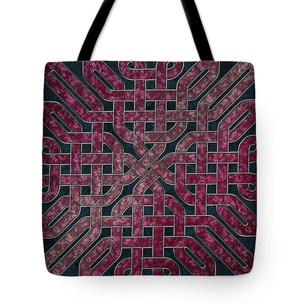 Pink Velvet Celtic Knot Square - Tote Bag