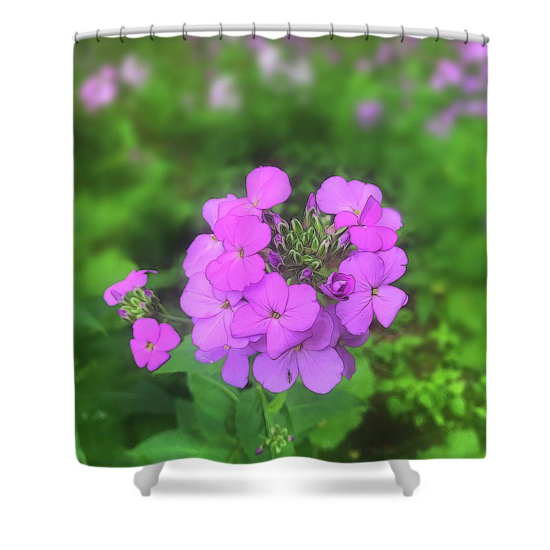 Pink Wildflowers - Shower Curtain