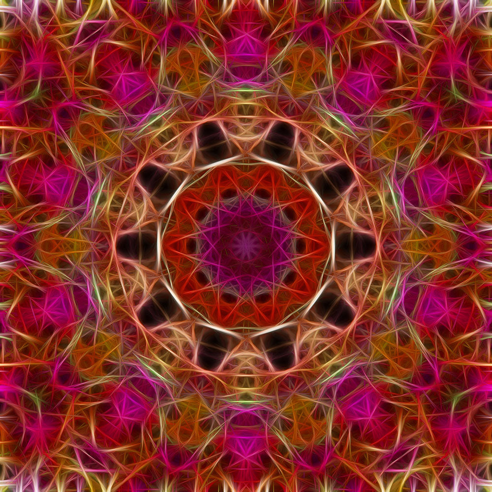 Pink and Cream Kaleidoscope Digital Image Download