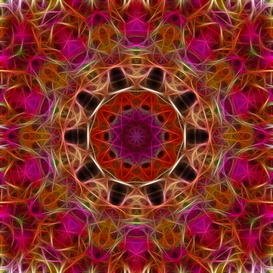 Pink and Cream Kaleidoscope Digital Image Download