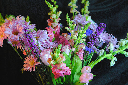 Pink Flower Bouquet Digital Image Download