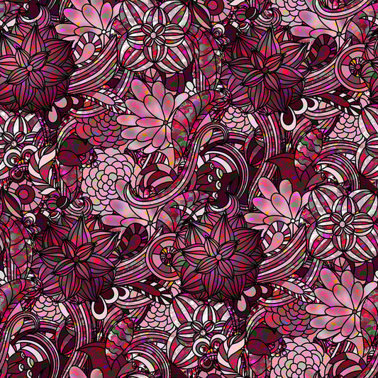 Pink Flower Pattern Digital Image Download