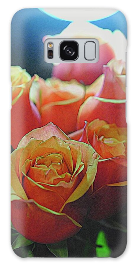 Pinki and Orange Rose Bouquet With Light - Phone Case