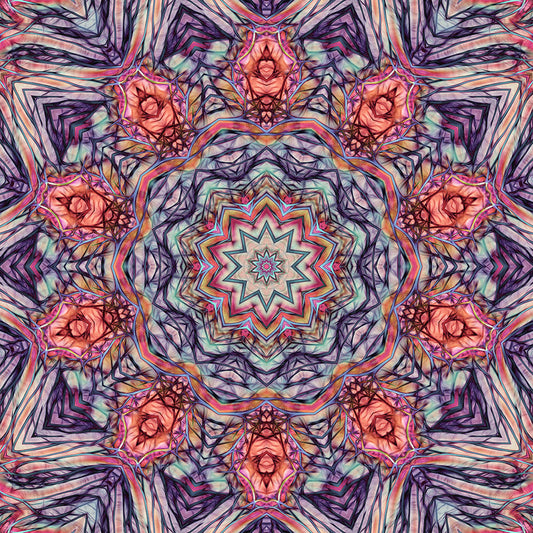 Pink and Purple Kaleidoscope 2 Digital Image Download