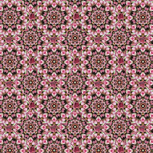 Pink Tea Rose Kaleidoscope Digital Image Download