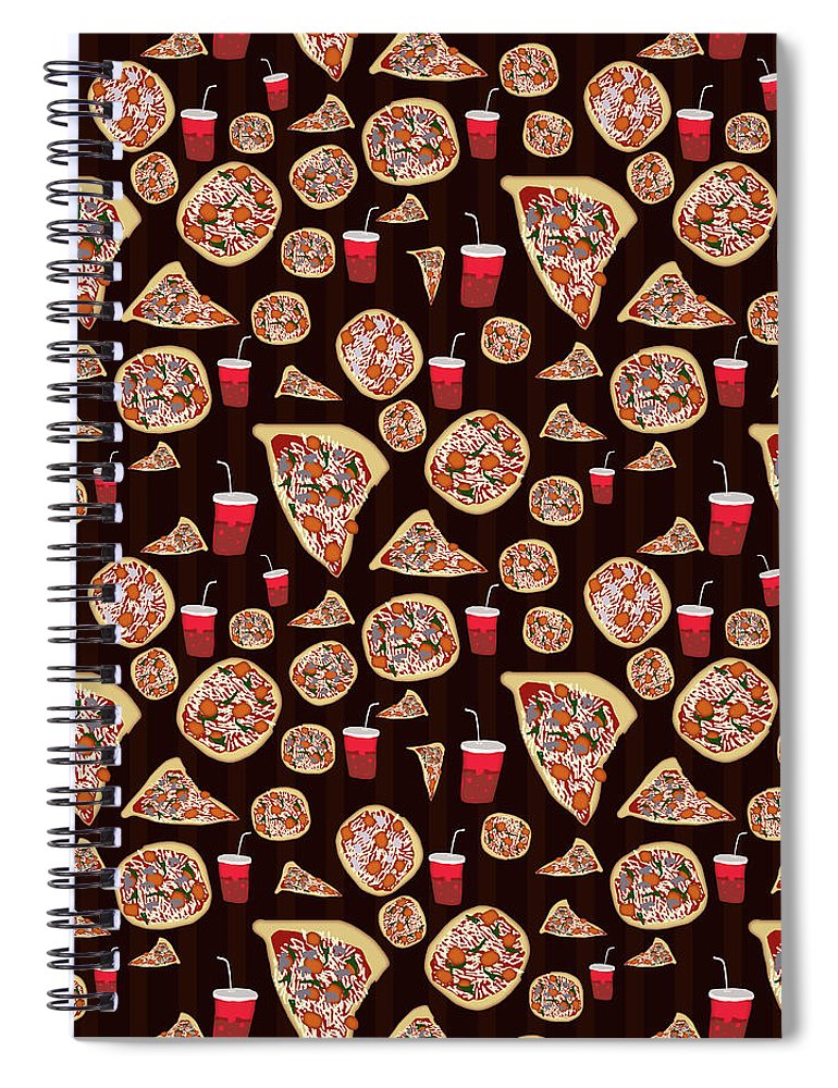 Pizza Pattern - Spiral Notebook