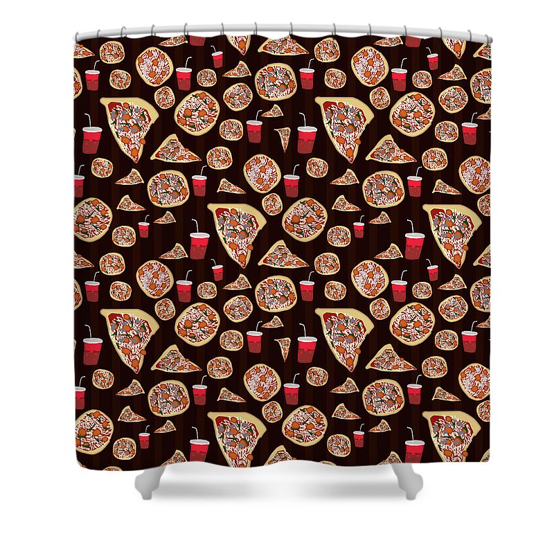 Pizza Pattern - Shower Curtain