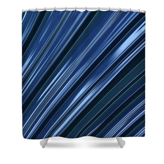 Pouring Blue - Shower Curtain