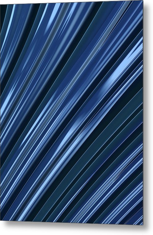 Pouring Blue - Metal Print