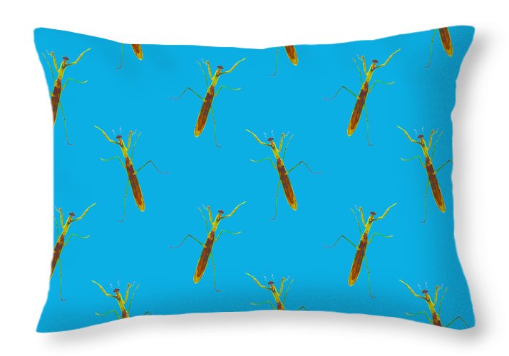 Praying Mantis Pattern - Throw Pillow