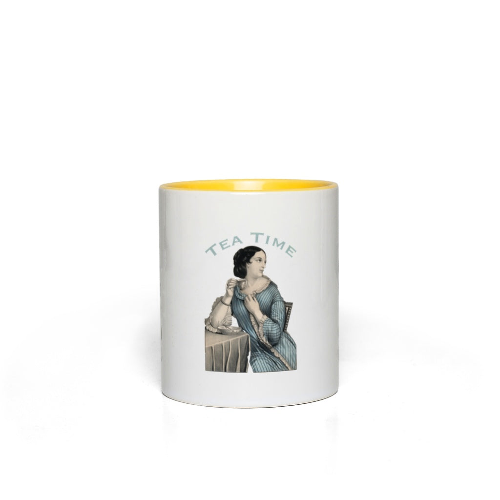 Tea Time Vintage Woman Accent Mugs