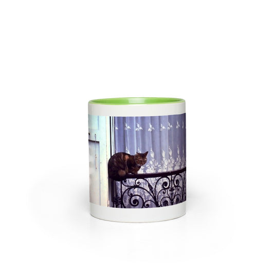 Cat on a French Balcony 1967 Accent Mugs