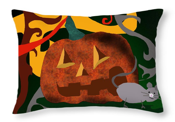 Pumpkin Mouse - Throw Pillow