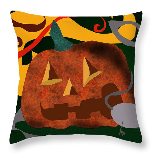 Pumpkin Mouse - Throw Pillow