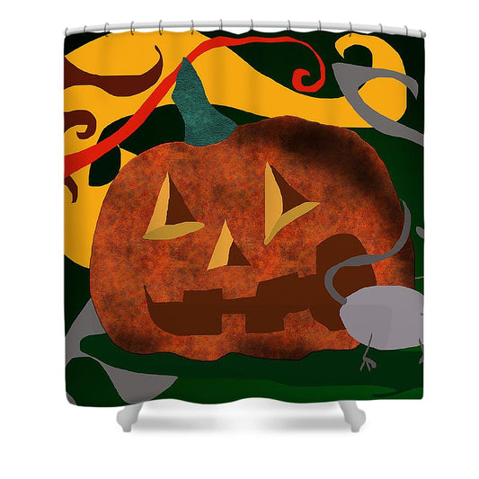 Pumpkin Mouse - Shower Curtain