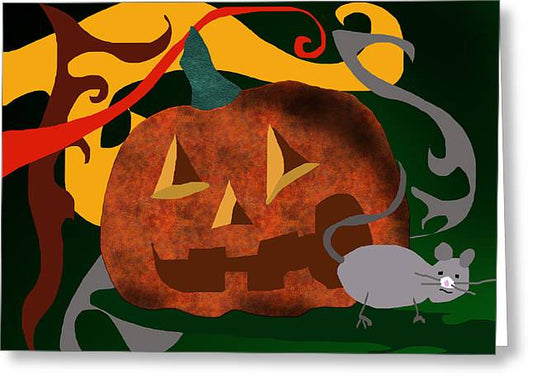 Pumpkin Mouse - Greeting Card