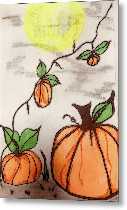 Pumpkin Patch - Metal Print